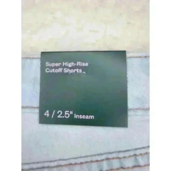 Wild Fable Jean Shorts Women 4 Super High Rise Cut Off Distress Denim New - Picture 8 of 15